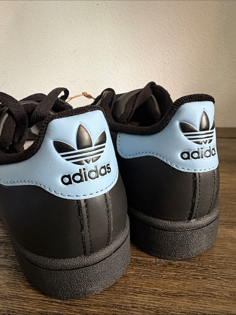 NIB [adidas] Superstar II Low Top Sneakers Black/Ash Blue Women’s 7 / Mens 5.5 - Picture 11 of 16